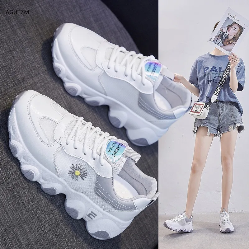 

Women Shoes 2020 Spring New Women's Mesh Breathable Vulcanized Shoes Women Thick Bottom dad Shoes Casual Sneaker Tenis Feminino