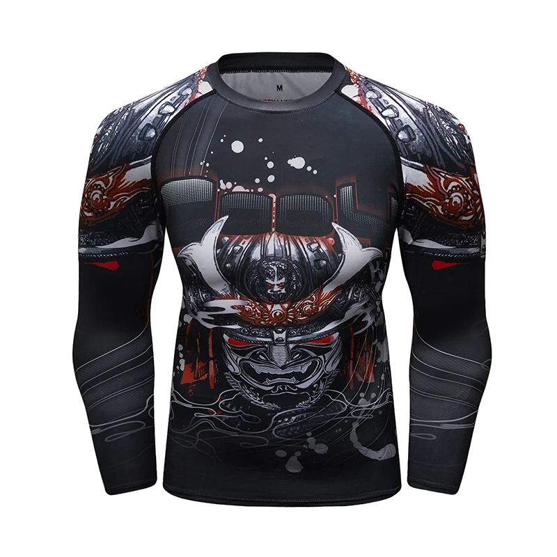 

2021, Мужская одежда для фитнеса на заказ, компрессионная футболка с цифровой печатью