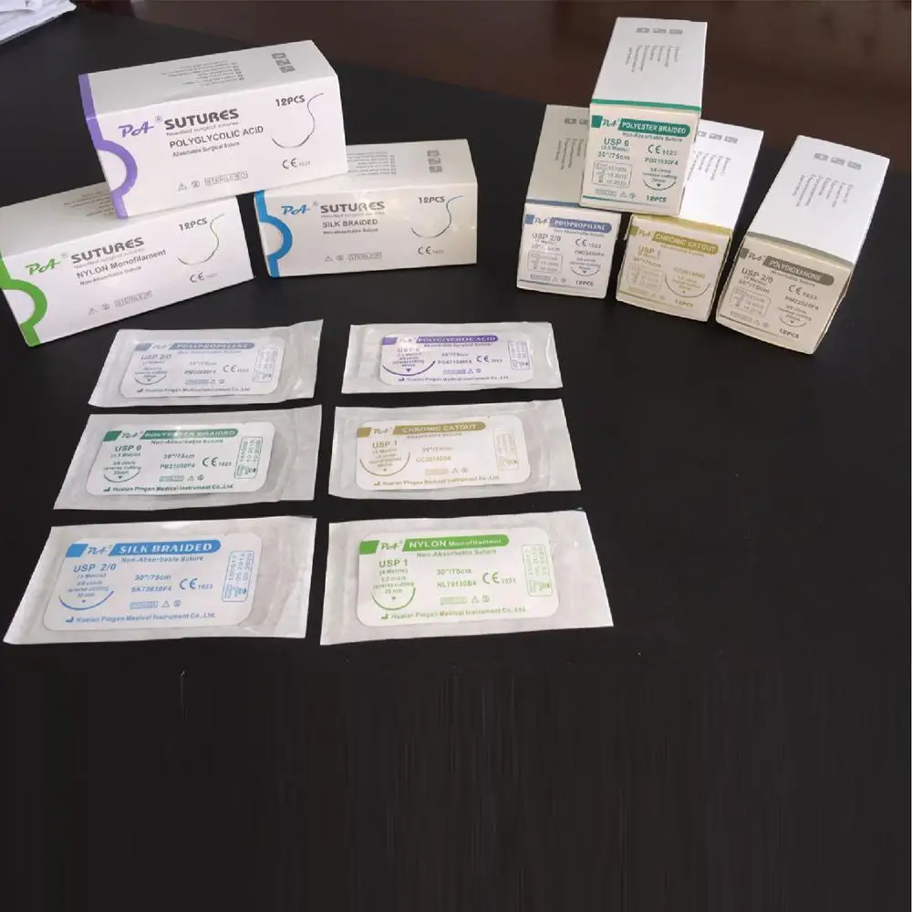 

rollmed manufacture 75cm PGCL poliglecaprone surgical suture sutures with needle