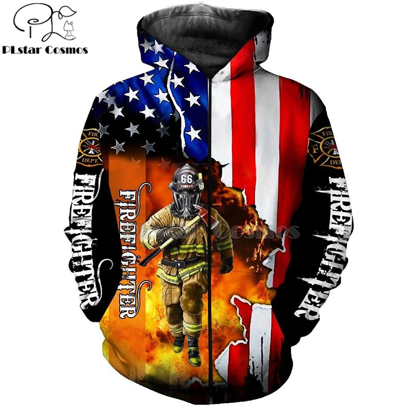 

Firefighting FireFighter Firemen Hero Harajuku casual Tracksuit 3D Printed Hoodies/Sweatshirt/Jacket Mens Women skull pullover-6