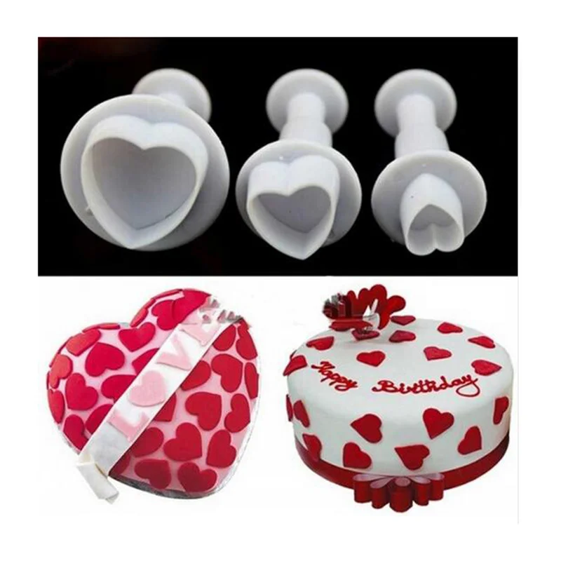 3 шт./компл. форма для вырезания печенья торта выталкиватель штамп плунжеры