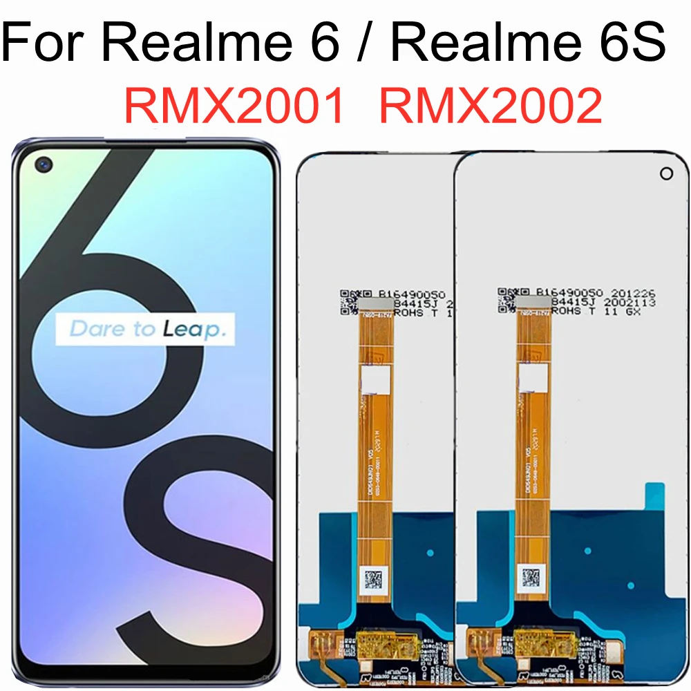 

6.5" LCD For Oppo Realme 6 RMX2001 LCD Display Realme6 Touch Screen Digitizer Replacement For Realme 6S RMX2002 LCD Display