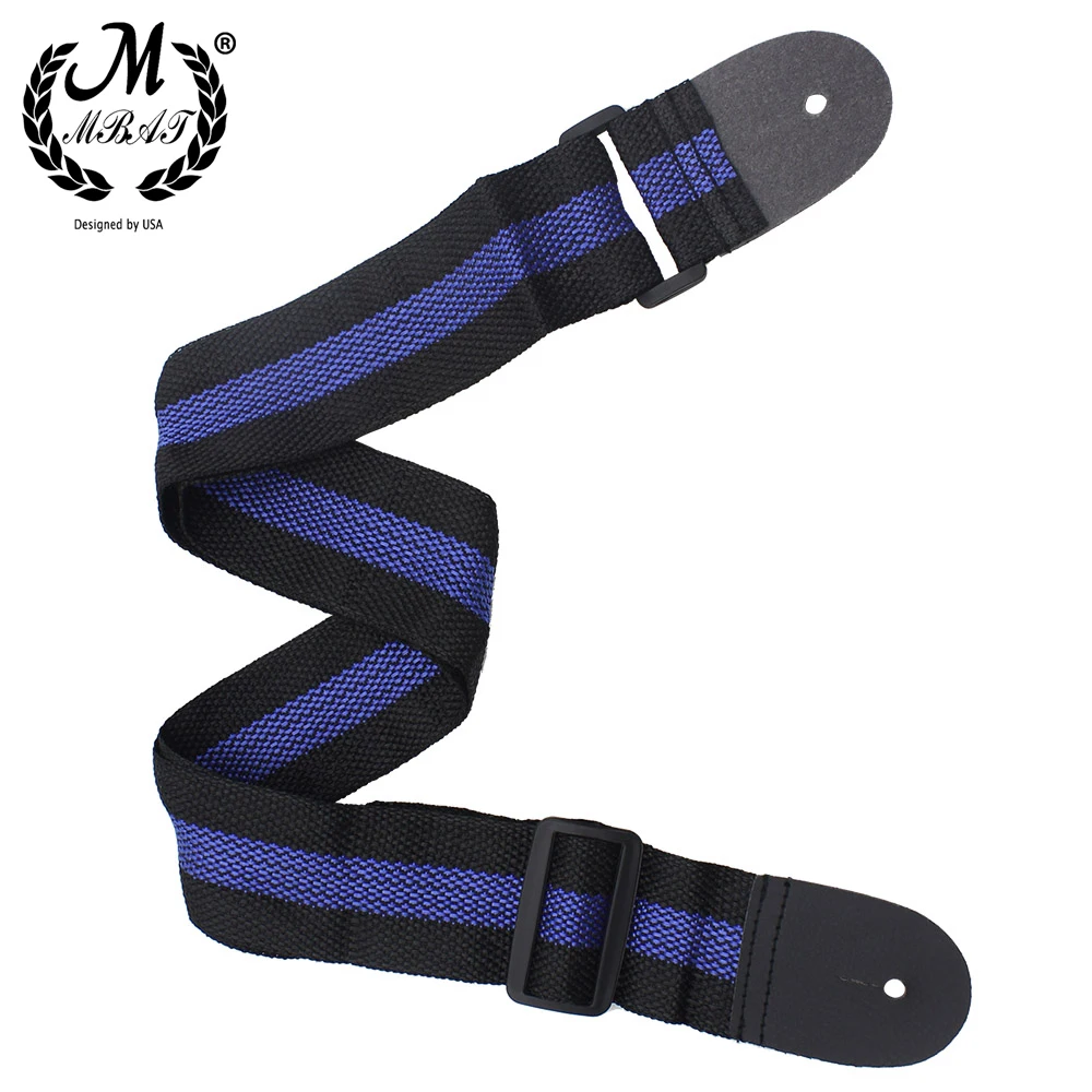 m mbat verstellbare universal gitarre strap einstellbare nylon gitarre gürtel mit pu leder ende für akustische klassische e gitarre free glo
