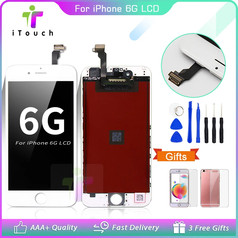 

4,7 белый и черный дисплей Pantalla Замена для iPhone 6 ЖК сенсорный экран дигитайзер в сборе Замена экрана Бесплатная доставка