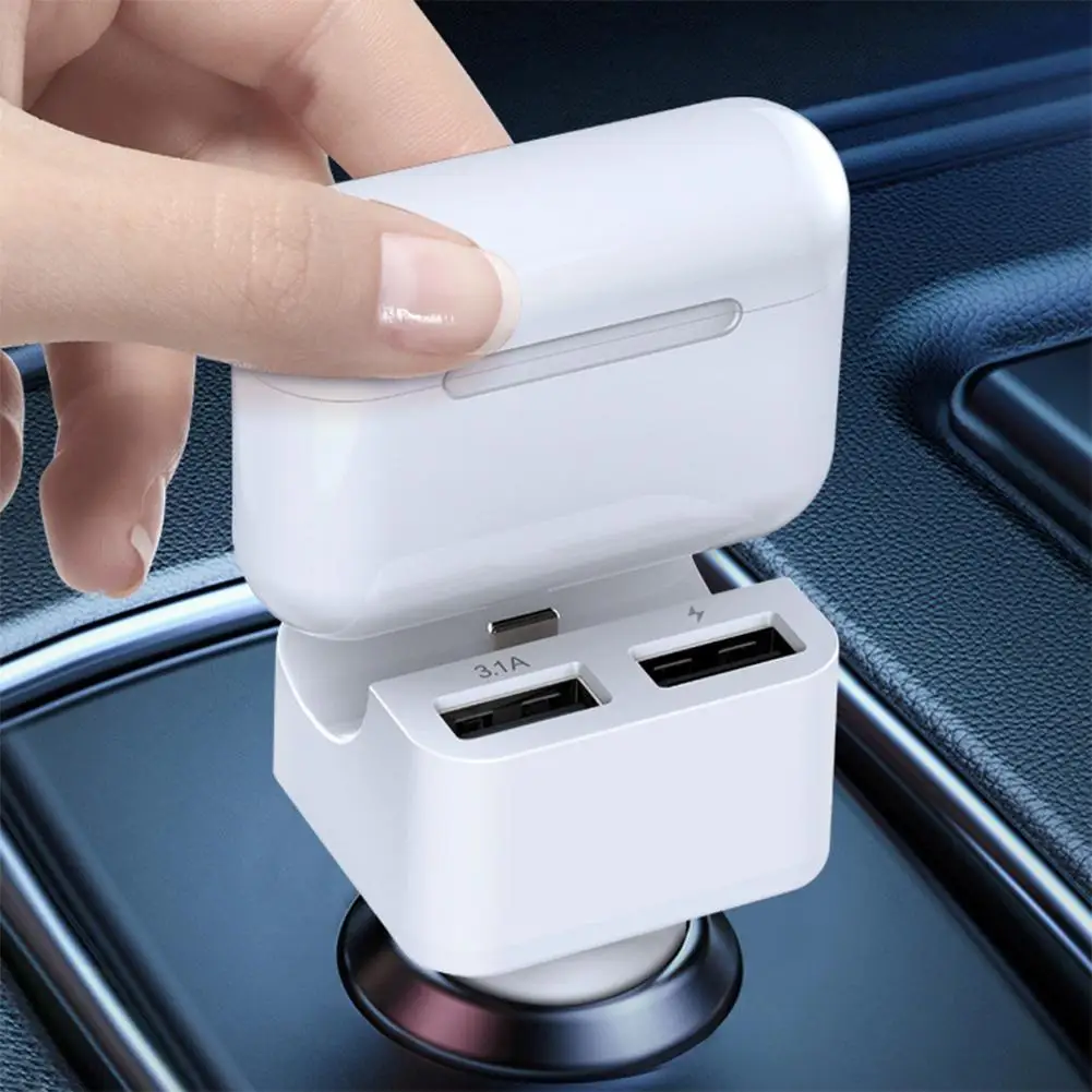 

Многофункциональная автомобильная Быстрая зарядка с двумя Usb-портами, новинка 2021, Автомобильная Bluetooth-гарнитура А, зарядное устройство