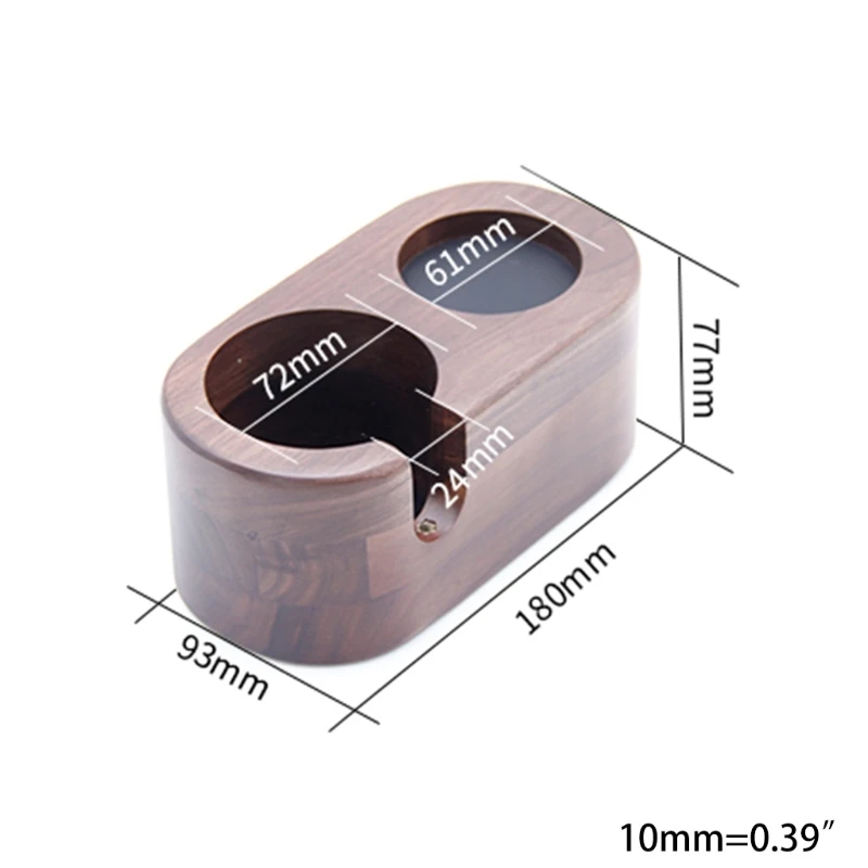 

Walnut Wood Espresso Distributor Mat Coffee Tamper Stand Support Base Rack Coffee Filter Holder Coffee Machine Handle