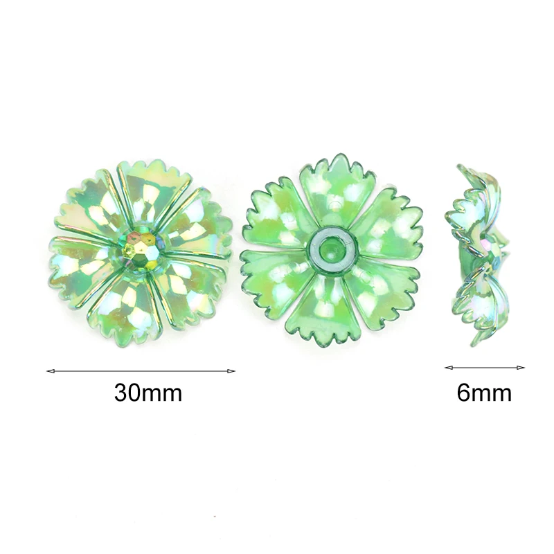 

Fashion 30Pcs Petal Flower ABS Acrylic Rhinestone For Crystal Cabochons For Jewelry Making Decoration DIY Hairpin Accessories