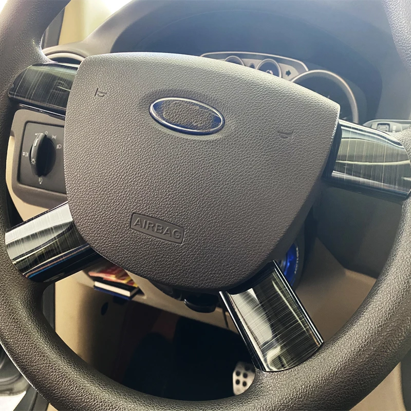 Декоративная наклейка на рулевое колесо из нержавеющей стали для Ford Focus 2 MK2 2005 - 2011