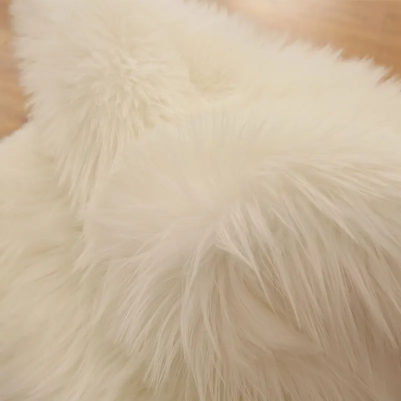 Белое одеяло из искусственного меха с длинными волосами Современный Мягкий