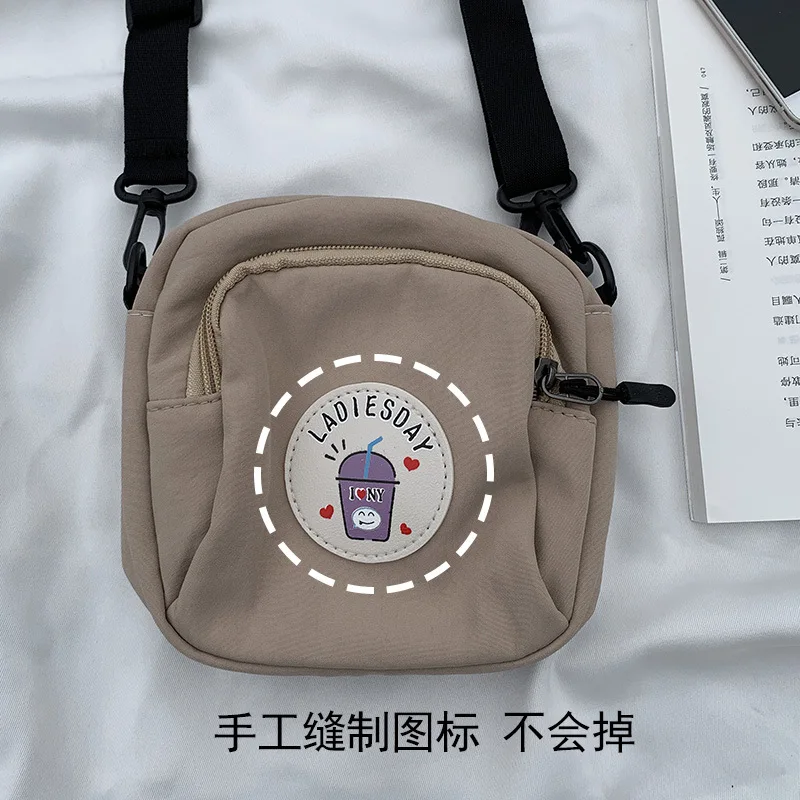 

Small Cotton Cloth Crossbody Bag for Woman 2021 Women's Messenger Bag Korean Student Shoulder Bags Mini Eco Handbag Phone Purse