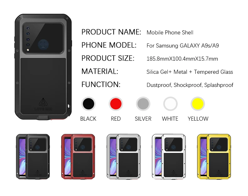 Ударопрочный чехол для samsung Galaxy A9 металлический Fundas для samsung Galaxy A9 Coque прочный анти-осенний защитный чехол для телефона