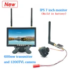 Дрон EWRF набор FPV, 5,8 ГГц, 40 каналов, 7-дюймовый HD IPS, 1024x600, с передатчиком 600 мВт и Камерой Cmos 1200TVL fpv, для радиоуправляемого дрона