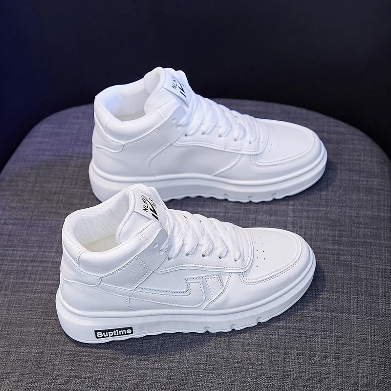 

2021 New Women Shoes Korean Women's Sneakers Pink Thick-soled White Shoes Flat Shoes Autumn Lace-up Female Vulcanized Shoes