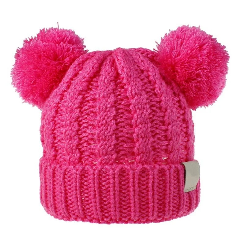 

Children Hat Toddler Kids Baby Warm Winter Knitted Hat 1-3Y Knit Beanie Pom Pom Hat Baby Boys Girls Cap