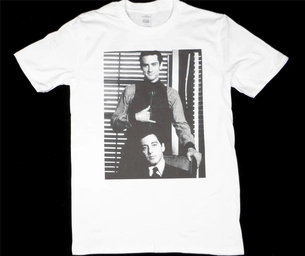 Al Pacino & Robert Deniro White T-Shirt Size S-Xxxl The Godfather Corleone Mafia Cotton Tee Shirt