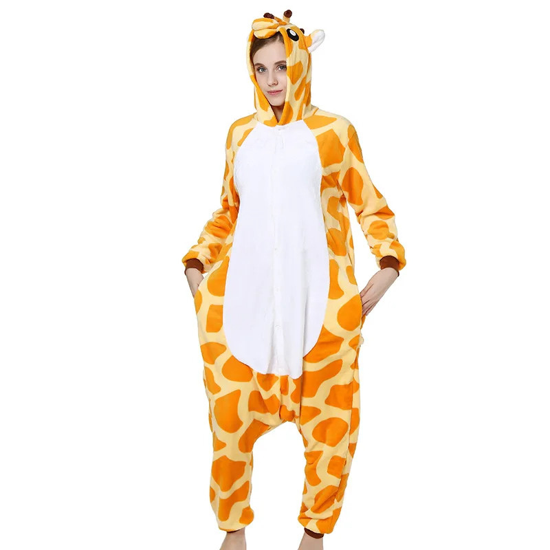 Зимние пижамы в виде животных пижамные комплекты с единорогом фланелевая стежка