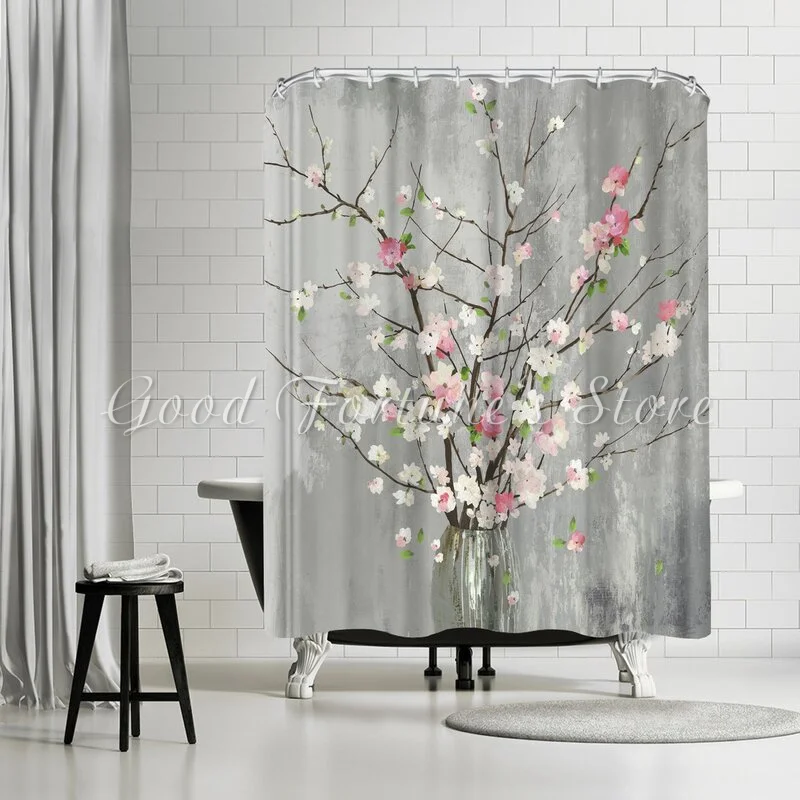 

Creative Art Delicate Pink Blooms Shower Curtain