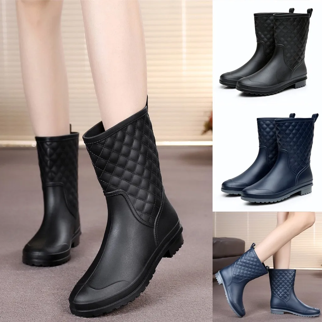 

SAGACE Fashion Rain Boots Women 2019 winter boots women Waterproof Tube Slip ladies boots ankle Rain Shoes casual shoes women