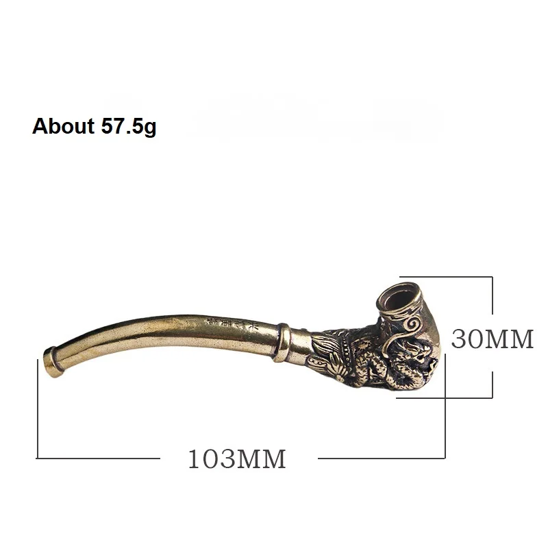 Рельефные ретро-трубки из чистой латуни с традиционным драконом и Фениксом