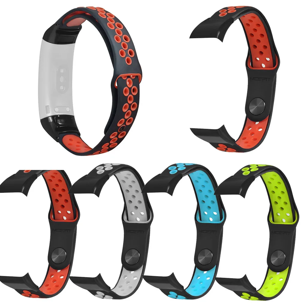 Ouhaobin ремешок для наручных часов huawei Band 3/3 Pro замена мягкий силиконовый спортивный