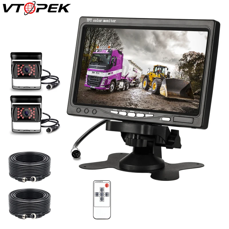 Vtopek 7 &quotTFT LCD Автомобильный монитор HD дисплей авиационная головка камера обратная