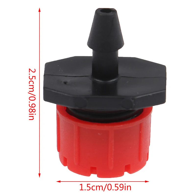 

50Pcs Adjustable Dripper Red Micro Drip Irrigation Watering Anti-clogging Emitter Garden Supplies For 1/4 Inch Hose New