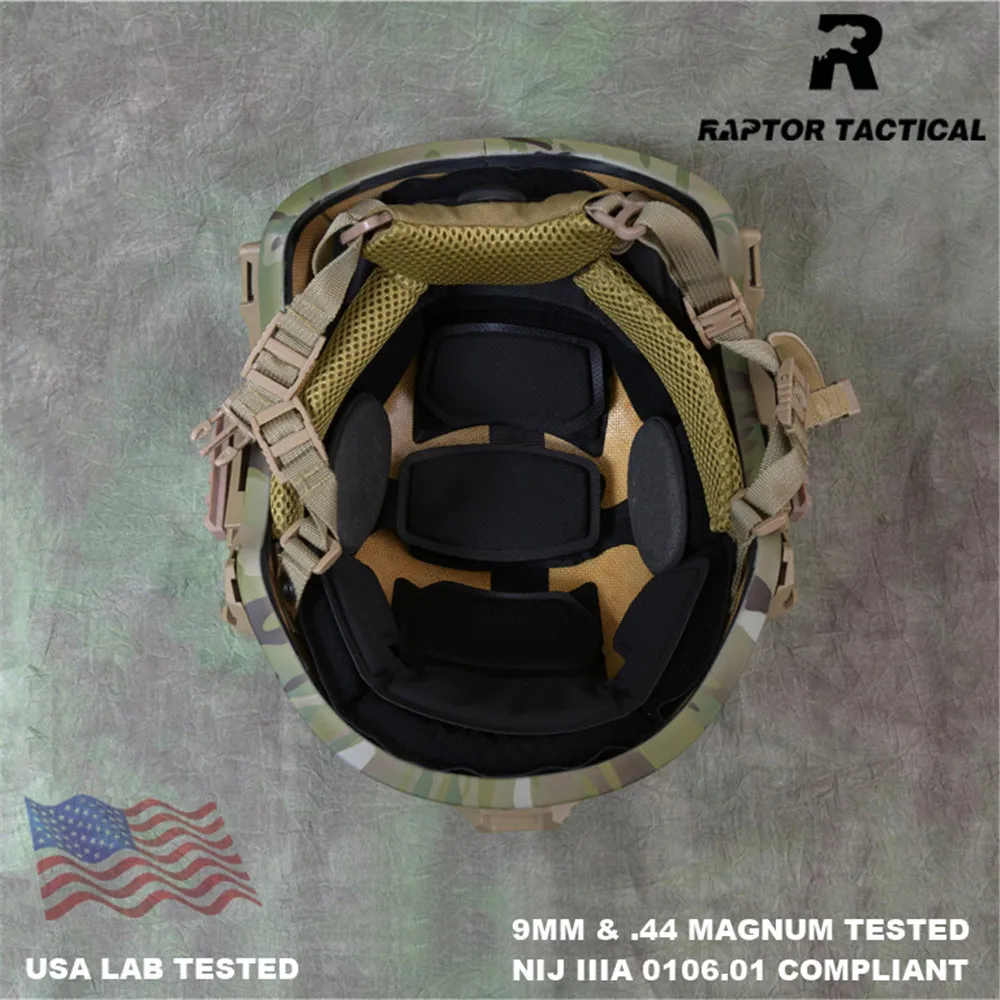 Пуленепробиваемый шлем Raptor Tactical teamвенди EXFIL SL Style NIJ IIIA 3A 0106 01 ISO EPIC High Cut Aramid Twaron