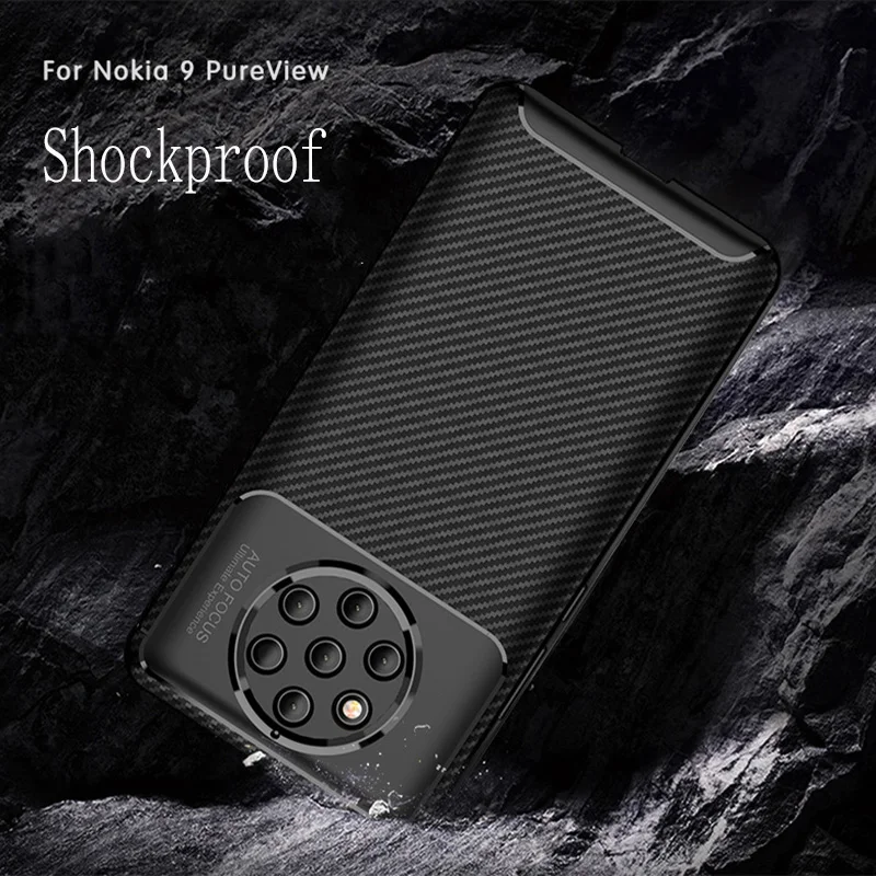 Полный чехол противоударный для Nokia 9 PureView TPU из прозрачного силикона Бампер |