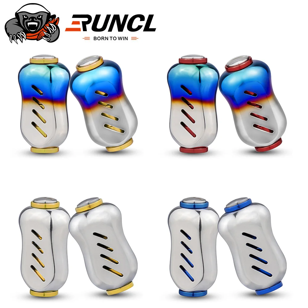 

RUNCL 2Pcs/Lot Fishing Reel Handle Knob Dia for Baitcasting Wheel Reel Machined Metal Fishing Rocker Knob