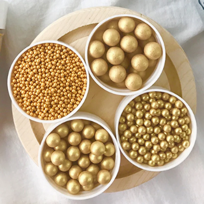 Золотая выпечка съедобный Золотой сахар жемчужный порошок 85 г 1/2 5/4/7/10/12/14 мм| |