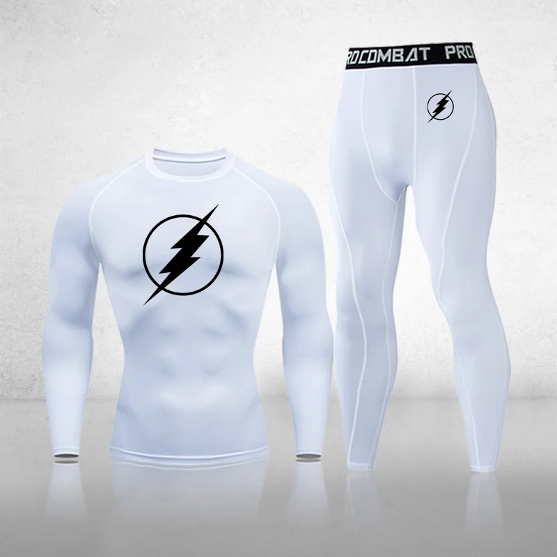 

Winter high quality new lightning thermal underwear men's suit compression sweat-absorbent quick-drying thermal underwear men's