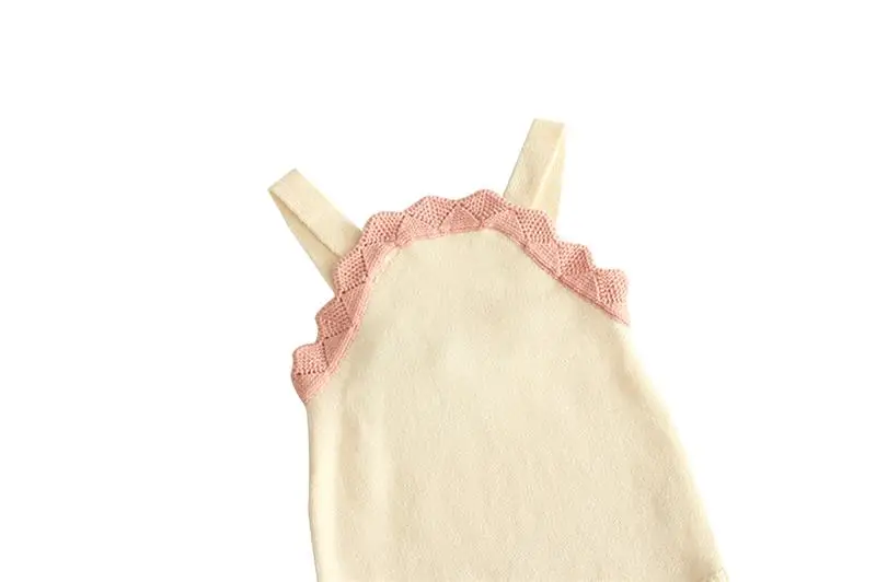 Осенняя одежда для малышей боди младенцев комбинезон без рукавов Вязаный на