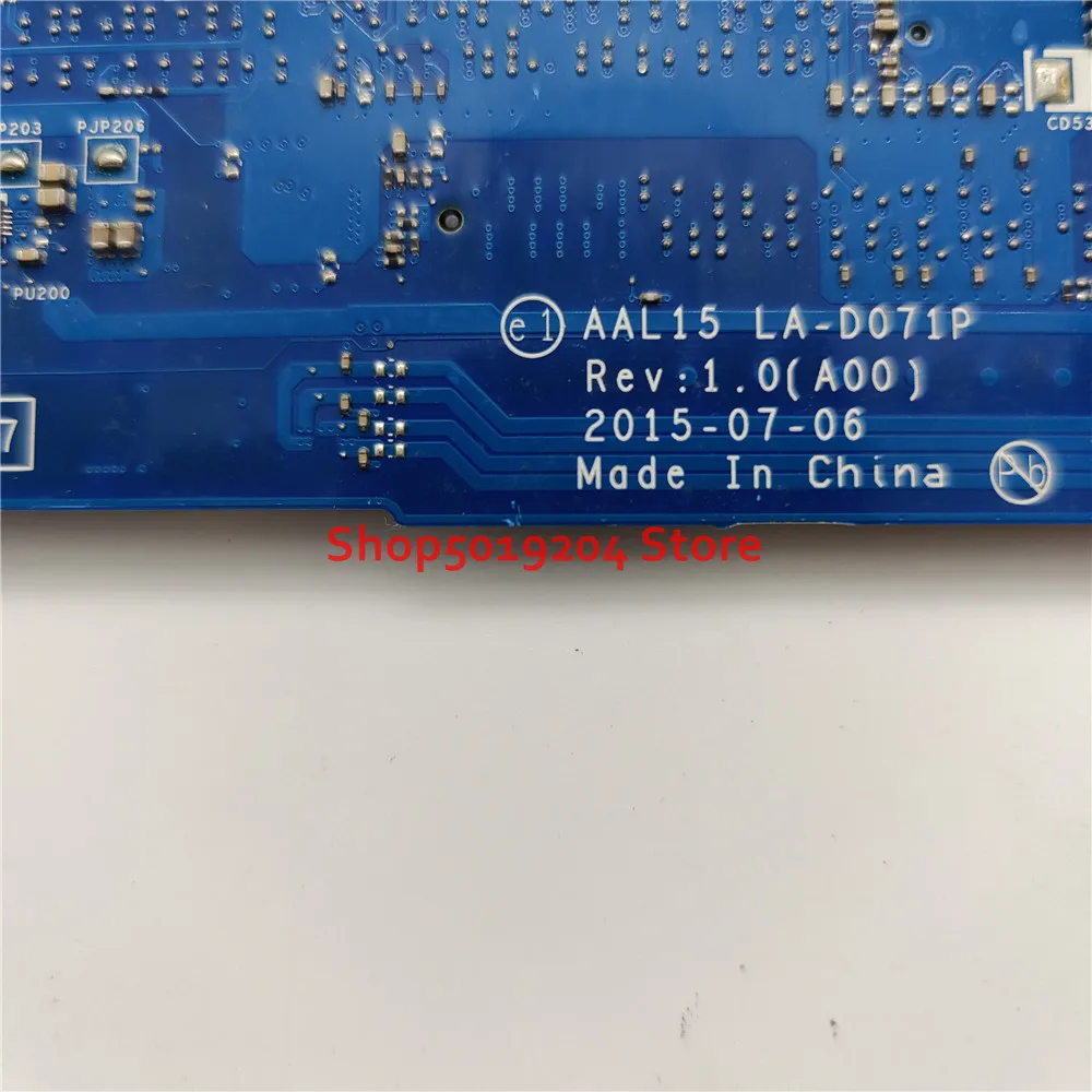 Материнская плата для ноутбука DELL 15 5559 фотосессия 027G19 27G19 с процессором SR2EU I3-6100U