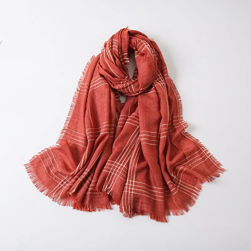 

Women Plain Embroider Plaid Acrylic Cashmere Shawl Scarf Lady Winter Wrap Pashmina Poncho Hijab Echarpe Foulards Femme 180*100Cm