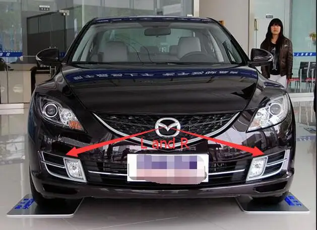L and R (a set) Детали кузова противотуманная фара крышка для Mazda 6 2008-2012 - Цвет: L and R (a set)