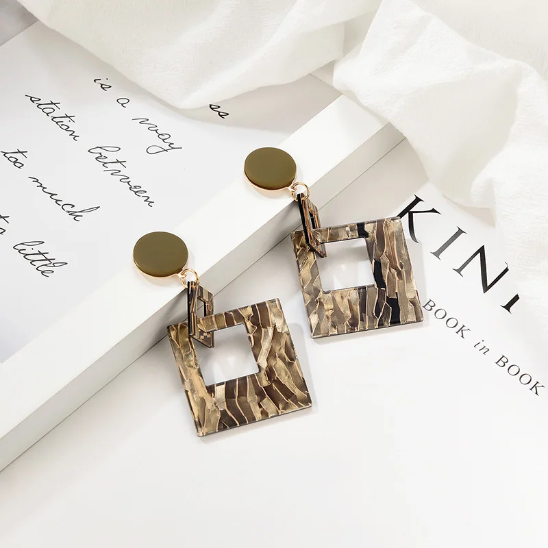 Новинка серьги в Корейском стиле из смолы и акрила уникальные большие маленькие