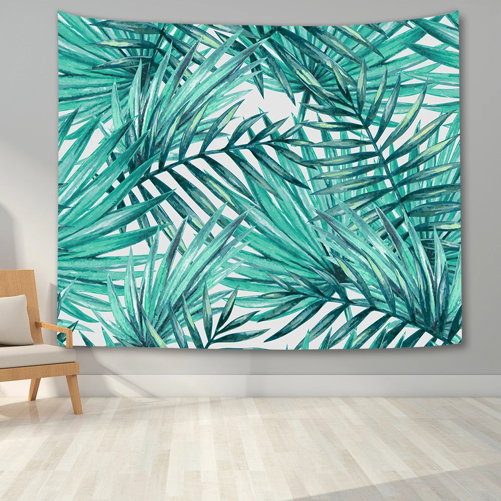 Цветной цветочный настенный гобелен с листьями для спальни домашний декор