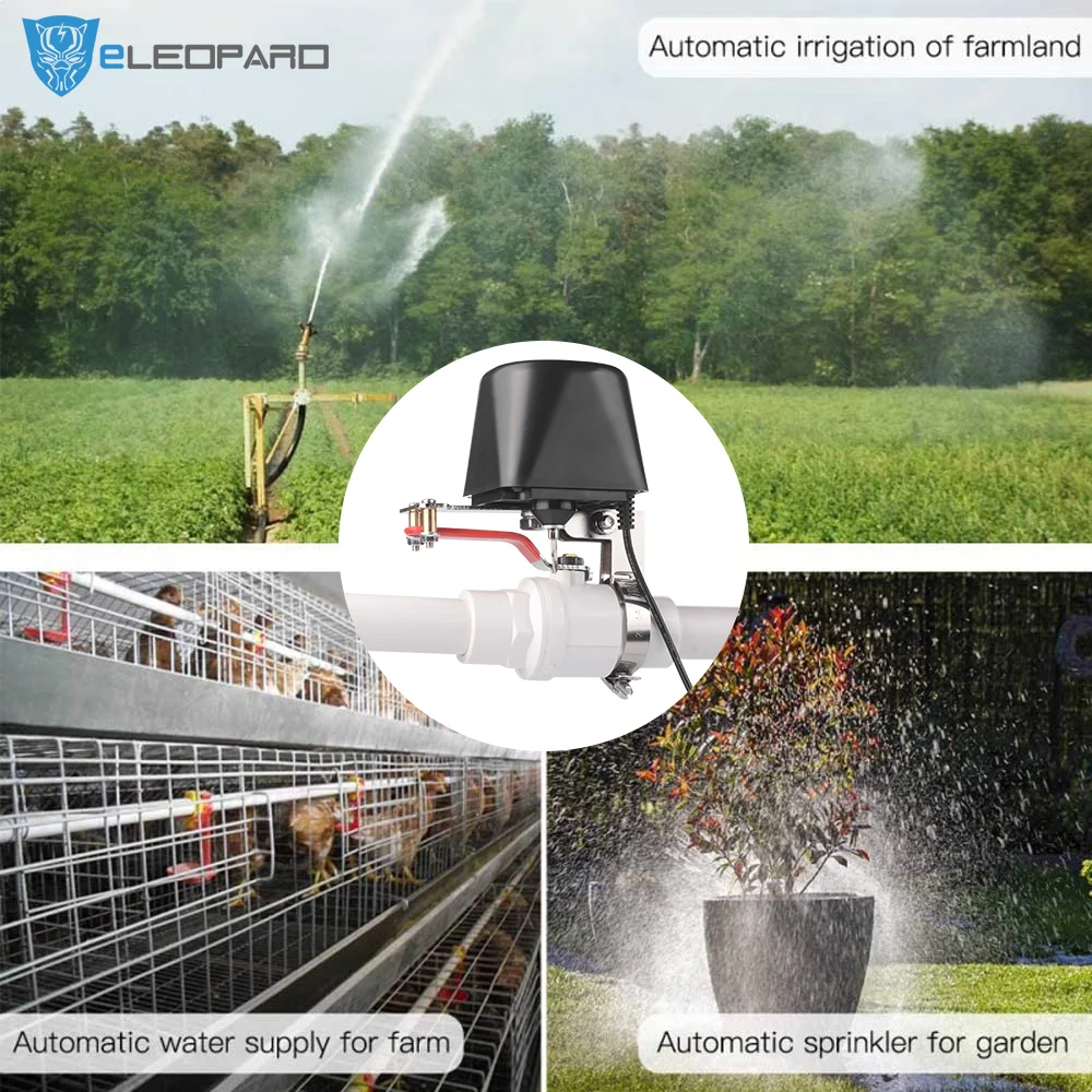 ELEOPARD Zigbee Smart Wireless Control Gas Water Valve Life Shut OFF Controller |
