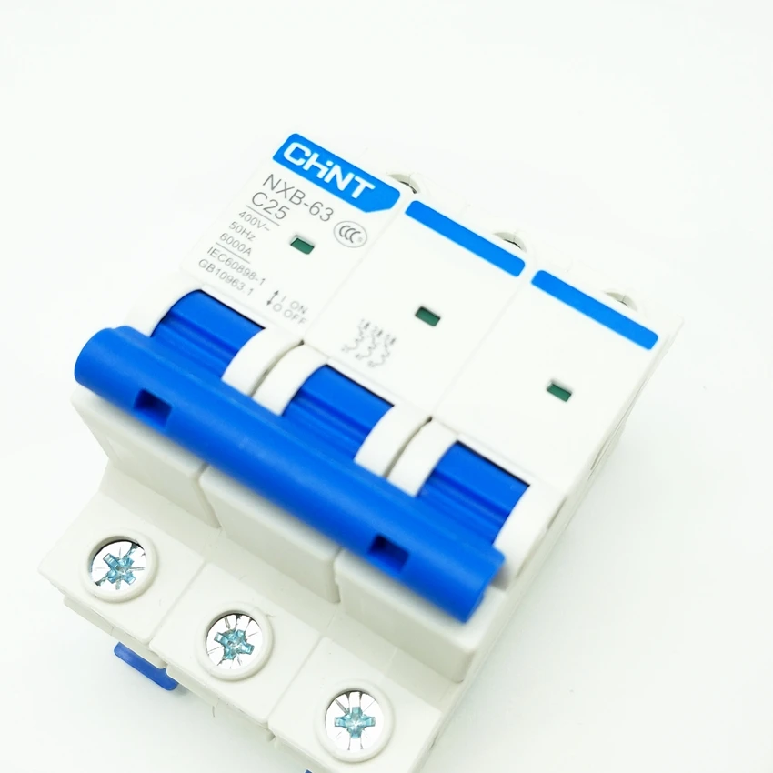 CHINT Мини автомат защити цепи NXB-63 3-канальный C тип mcb 1A 2A 3A 4A 6A 10A 16A 20A 25A 32A 40A 50A 63A C45
