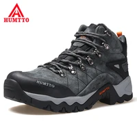 humtto winter boots for men leather ankle mens boots luxury brand designer hiking tactical shoes work safety waterproof sneakers