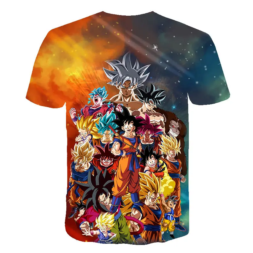 Манга dragon ball z Super Saiyan Son Goku аниме летняя коллекция 2019 года модные футболки с 3D