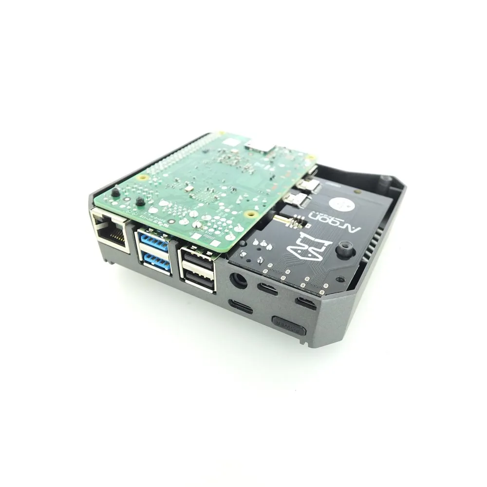 Чехол для Raspberry Pi 4 Model B с выключателем питания охлаждающим вентилятором и