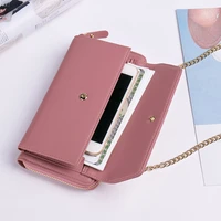 women zipper solid color wallets female leather high capacity hasp phone bag ladies letter card holder clutch money clip