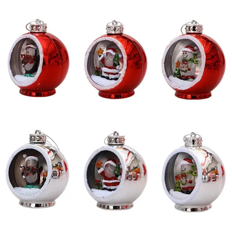 

New Year 2022 Hollow LED Christmas Ball Christmas Decoration for Home Ornament Gifts Natal 2021 Xmas Tree Pendant Navidad Decor
