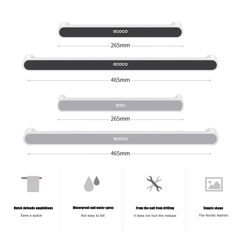 

Self-adhesive Towel Rack Hanger Wall-mounted Towel Rack Bathroom Towel Rack Shelf Roll Rack Bathroom Storage Rack Hook