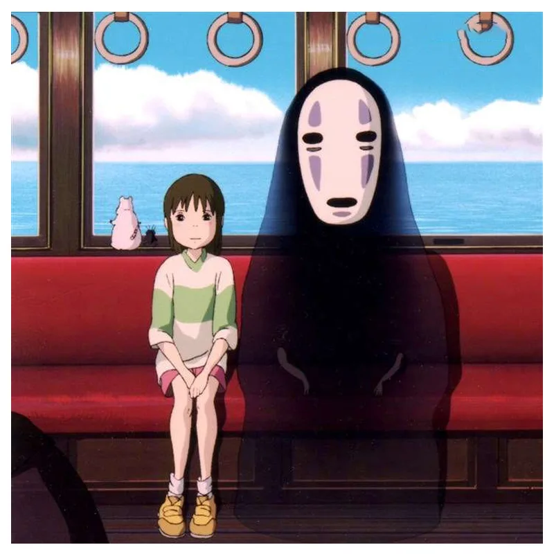 No Face Man Spirited Away Cosplay Costume with Mask Gloves for Halloween Anime Faceless Cloak | Тематическая одежда и