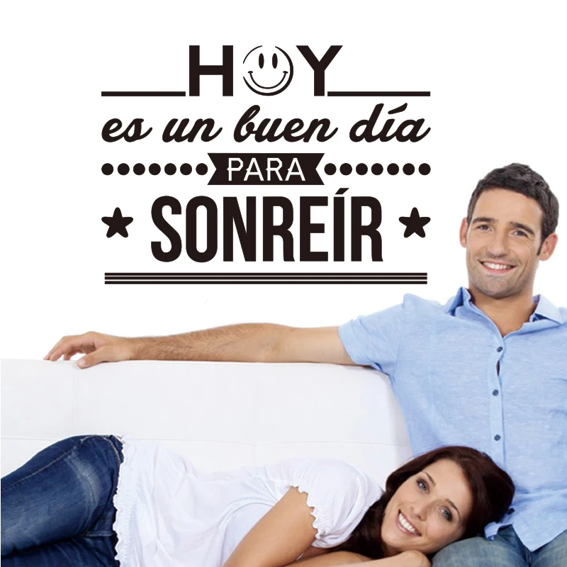 Испанские художественные настенные наклейки для дома и офиса сегодня хорошего