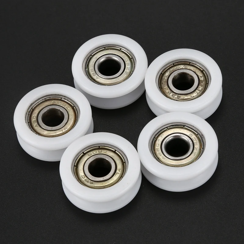 5 шт. стальной 608 U паз направляющий шкив герметичный рельсовый шариковый