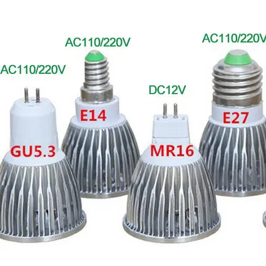 Диммер высокая мощность COB E27/GU10/MR16/GU5.3/E14 светодиодная лампа 9 Вт 12 15 белый/теплый