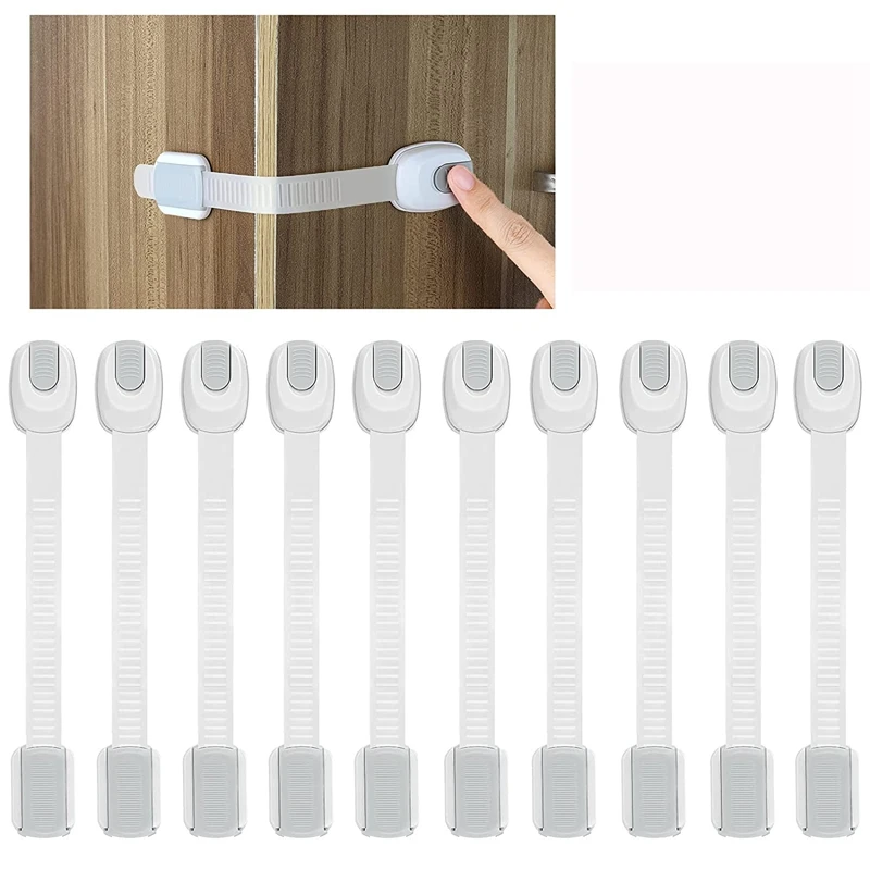 

Baby Proofing Child Safety Locks ChildProof Cabinet Latches Easy to Install No Drilling Baby Safety Lock(10 Pack)